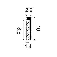 SX171-RAL9003 ORAC Battiscopa RAL9003 in polimero resistente L200 x H10 x L2,2 cm ORAC DECOR 2 - Cimaise Tableau 