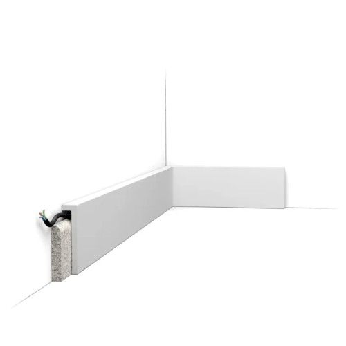 SX171-RAL9003 ORAC Skirting board RAL9003 Duropolymer L200 x H10 x W2.2 cm ORAC DECOR 1 - Cimaise Tableau