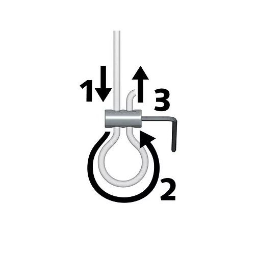 Loop Maker : creation de boucle avec le cable perlon ARTI TEQ 2 - Cimaise Tableau 