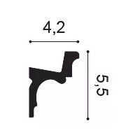 C323 ORAC Corniche Purotouch L200 x H5,5 x L4,2 cm ORAC DECOR 3 - Cimaise Tableau 