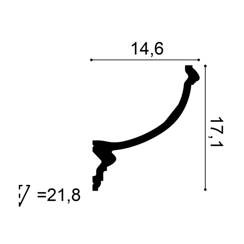 C900 ORAC Illuminazione indiretta Purotouch L200 x H17,1 x L14,6 cm ORAC DECOR 3 - Cornice per quadri