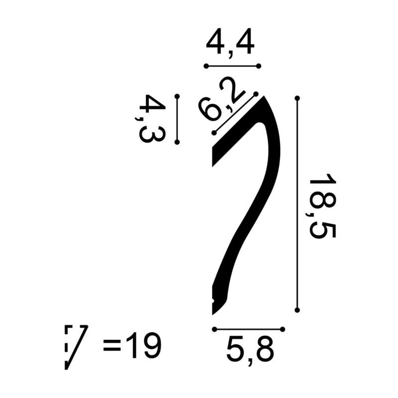 C371 Illuminazione indiretta Purotouch L200 x H18,5 x L5,8 cm ORAC DECOR 3 - Cornice per quadri