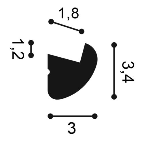 CX188 Illuminazione indiretta Durofoam L200 x H3,4 x L3 cm ORAC DECOR 3 - Cornice da Tavolo