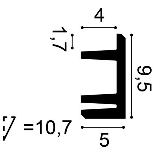 C381 ORAC Purotouch indirekte Beleuchtung L200 x H9,5 x B5 cm ORAC DECOR 3 - Cimaise Tableau 