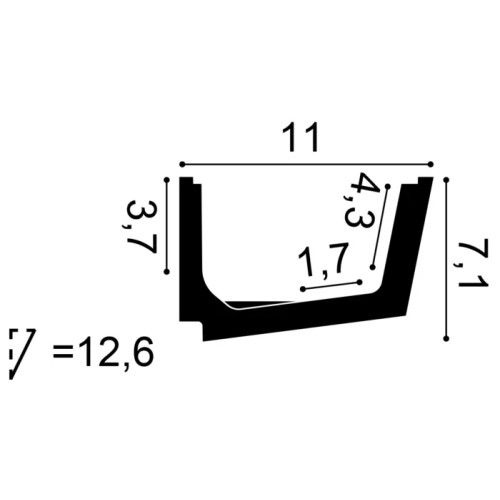 C357 ORAC Iluminación indirecta Purotouch L200 x H7.1 x L11 cm ORAC DECOR 3 - Cimaise Tableau