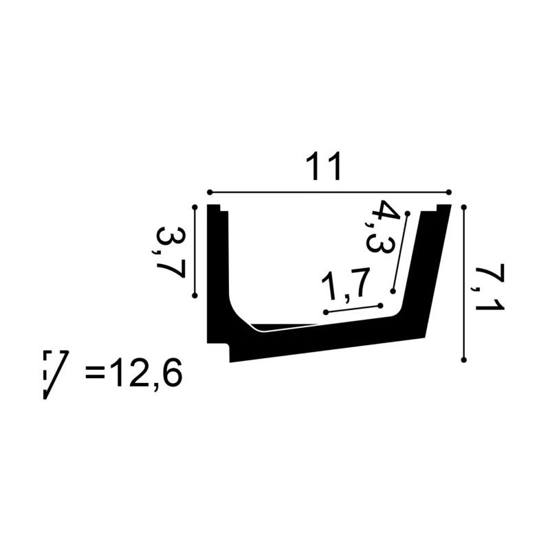 C357 ORAC Iluminación indirecta Purotouch L200 x H7.1 x L11 cm ORAC DECOR 3 - Cimaise Tableau 