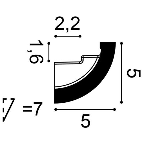 C362 Illuminazione indiretta in Purotouch L200 x H5 x L5 cm ORAC DECOR 3 - Cornice per quadri