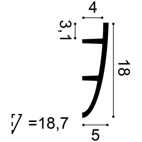 C374 ORAC Iluminación indirecta Purotouch L200 x H18 x L5 cm ORAC DECOR 3 - Cimaise Tableau 