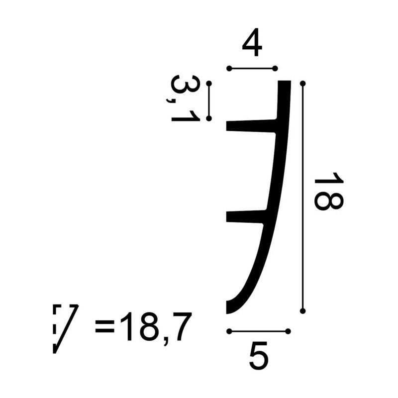 C374 Illuminazione indiretta Purotouch L200 x H18 x L5 cm ORAC DECOR 3 - Cornice quadro