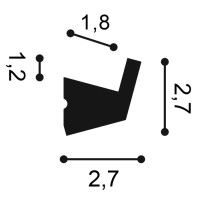 CX189F ORAC Cornice flexible Durofoam L200 x H2,7 x L2,7 cm ORAC DECOR 3 - Cimaise Tableau 