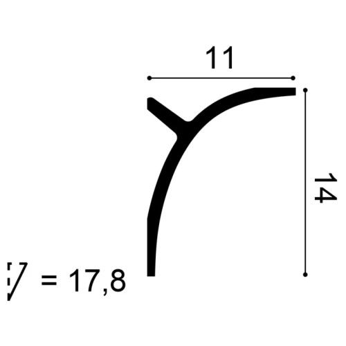 C991 ORAC Corniche Purotouch L200 x H11 x L14 cm ORAC DECOR 3 - Cimaise Tableau 
