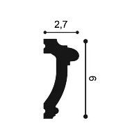 PX113 ORAC Cimaise Duropolymer L200 x H6 x L2,7 cm ORAC DECOR 3 - Cimaise Tableau 