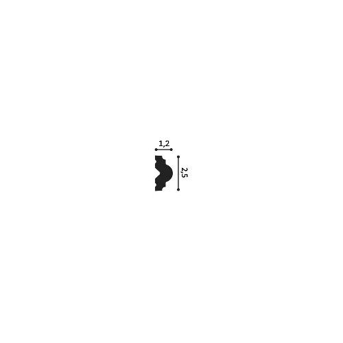 PX103F ORAC Cimaise flexible Flex L200 x H2,5 x L1,2 cm ORAC DECOR 3 - Cimaise Tableau