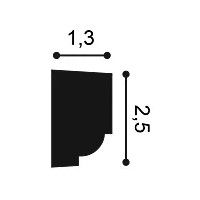 P9050F ORAC Cimaise flexible Durofoam L200 x H2,5 x L1,3 cm ORAC DECOR 4 - Cimaise Tableau