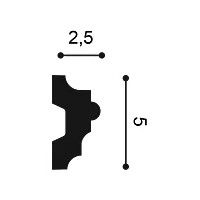 P9040 ORAC Durofoam Picture Rail L200 x H5 x W2.5 cm ORAC DECOR 3 - Cimaise Tableau 