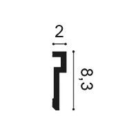 PX198F ORAC Cimaise flexible Flex L200 x H8,3 x L2 cm ORAC DECOR 3 - Cimaise Tableau