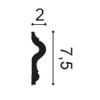 PX202F ORAC Cimaise flexible Flex L200 x H2 x L7,5 cm ORAC DECOR 3 - Cimaise Tableau 
