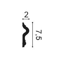 PX202F ORAC Cornice flessibile Flex L200 x H2 x L7,5 cm ORAC DECOR 3 - Cimaise Tableau 