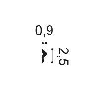 PX209F ORAC Cornice flessibile Flex L200 x H1 x L1,8 cm ORAC DECOR 3 - Cimaise Tableau 