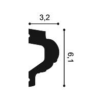 P3020F ORAC Cimaise flexible Durofoam L200 x H6,1 x L3,2 cm ORAC DECOR 3 - Cimaise Tableau
