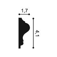 P8030F ORAC Cornice flessibile Durofoam L200 x H4,1 x L1,7 cm ORAC DECOR 3 - Cornice per quadri