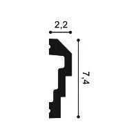 P7070F ORAC Cimaise flexible Durofoam L200 x H7,4 x L2,2 cm ORAC DECOR 3 - Cimaise Tableau