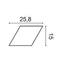 W100 ORAC 3D wall panel Purotouch L15 x H25.8 x L2.9 cm ORAC DECOR 3 - Cimaise Tableau 