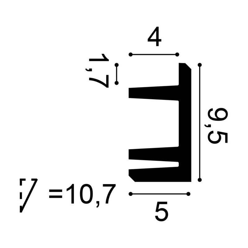 copy of C381 Iluminación indirecta techo o decoración de 200 cm ORAC DECOR 2 - Cimaise Tableau 