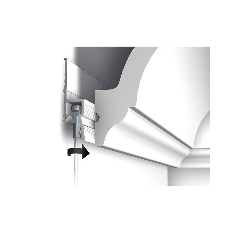 Bilderschiene Dekoschiene 200 cm Primärweiß - Bilderschienenmontage artiteq ARTI TEQ 3 - Cimaise Tableau 