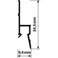 Cimosa Deco rail 200 cm Bianco primario - staffa per cornice per quadro Artiteq ARTI TEQ 7 - Cimaise Tableau 