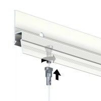 Cimosa Deco rail 200 cm Bianco primario - staffa per cornice per quadro Artiteq ARTI TEQ 8 - Cimaise Tableau 