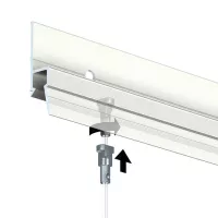 Deco rail 200 cm primary white - rail fixing for artiteq painting ARTI TEQ 8 - Cimaise Tableau 