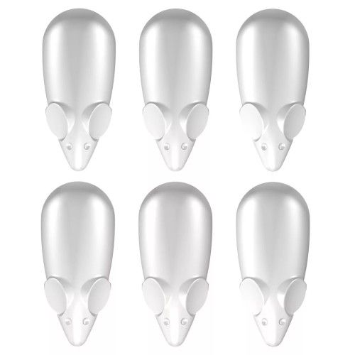 WHITE MOUSE MAGNETS X 6 PIECES ARTI TEQ 1 - Cimaise Tableau 