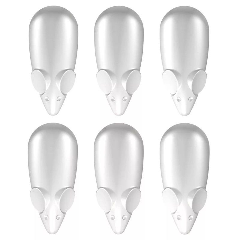 WHITE MOUSE MAGNETS X 6 PIECES ARTI TEQ 1 - Cimaise Tableau 