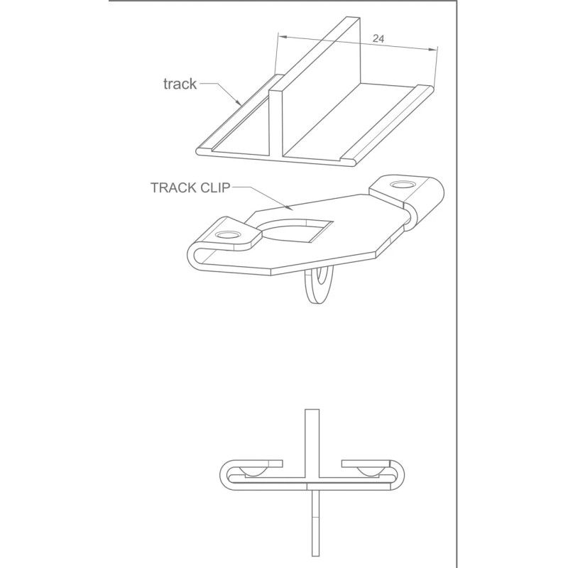Clamping ceiling clamps for suspension Under ceiling Newly ARTI TEQ 17 - Cimaise Tableau 