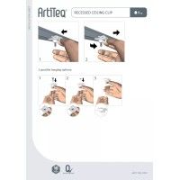 ATTACCO SOFFITTO FALSO BIANCO IN PLASTICA ARTITEQ ARTI TEQ 5 - CIMA PER QUADRI