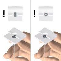 ATTACHE FAUX PLAFOND BLANC PLASTIQUE ARTITEQ WHITE PLASTIC CEILING GRID CLIP ARTITEQ ARTI TEQ 6 - Cimaise Tableau 