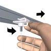 ATTACHE FAUX PLAFOND BLANC PLASTIQUE ARTITEQ WHITE PLASTIC CEILING GRID CLIP ARTITEQ ARTI TEQ 9 - Cimaise Tableau 