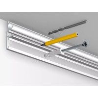 Riel para cuadros de doble pared hasta 80 kg , riel y deslizador, 200 cm - système d'accrochage et décoration - détail 2