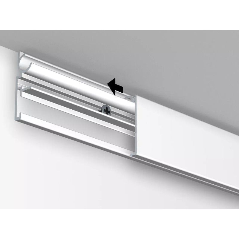 Double-walled picture rail up to 80 kg , Track & Slider, 200 cm TRACK & SLIDE 9 - Cimaise Tableau 