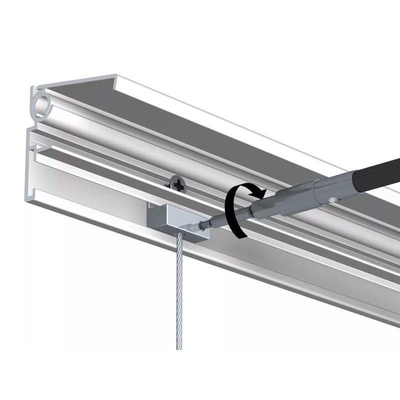 Cimaise Double Paroi jusqu’à 80 kg Track & Slider 200 cm TRACK & SLIDE 16 - Cimaise Tableau 