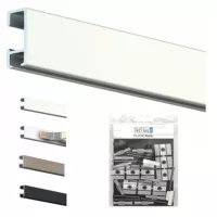 Click rail picture rail + fixing clips + screws & dowels - artiteq picture rails ARTI TEQ 1 - Cimaise Tableau 