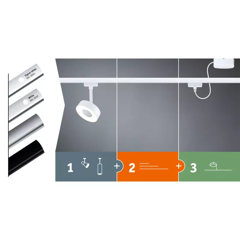 URail Paulmann - Eclairage Tableau sur Rail Plafond PAULMANN 12 - Cimaise Tableau 