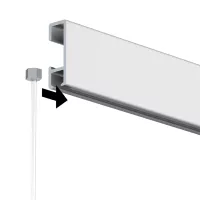 Perlon solid slider wires - 2 mm (INSERT BY THE END) - hanging picture rails artiteq ARTI TEQ 2 - Cimaise Tableau 