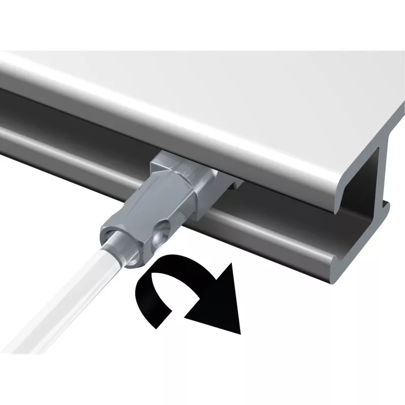 Perlon Twister-Drähte - 2 mm (EINFÜHRUNG VON UNTEN) - Bilderaufhängungsschienen artiteq ARTI TEQ 17 - Cimaise Tableau 