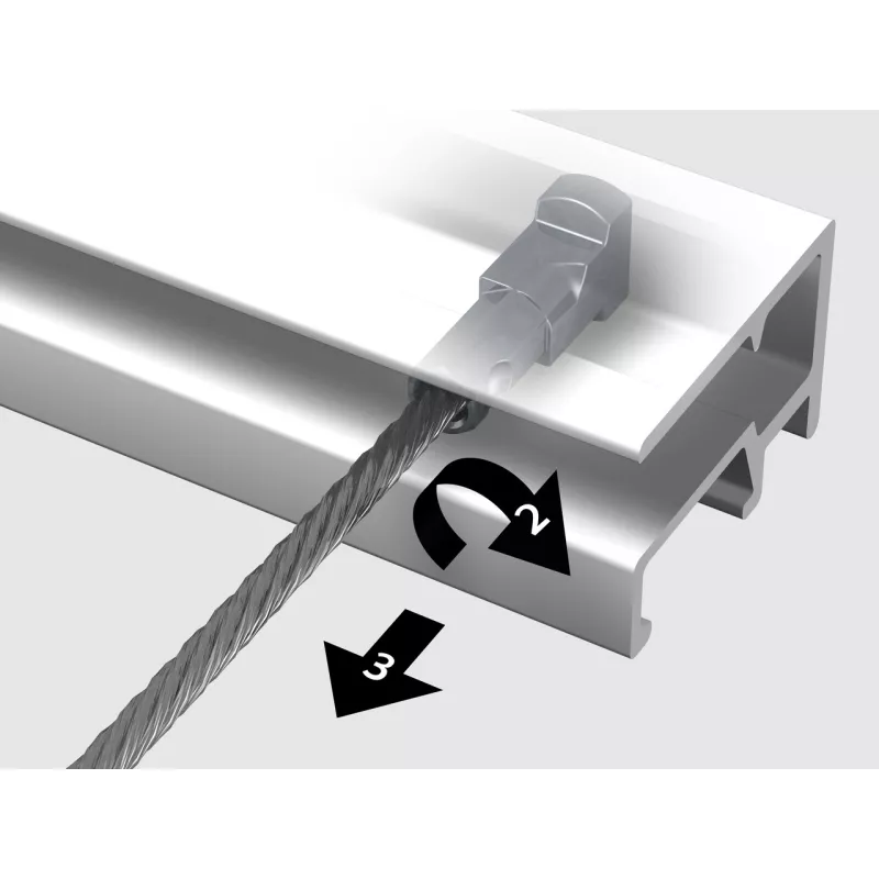 Hilos de Perlon Twister - 2 mm (INSERCIÓN DESDE ABAJO) - rieles para colgar cuadros artiteq ARTI TEQ 22 - Cimaise Tableau 