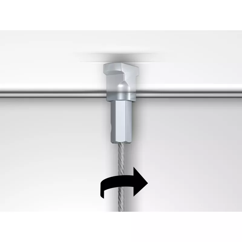 Hilos de Perlon Twister - 2 mm (INSERCIÓN DESDE ABAJO) - rieles para colgar cuadros artiteq ARTI TEQ 27 - Cimaise Tableau 