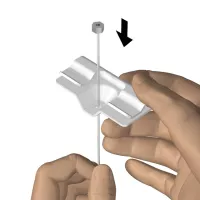 Attaches de suspension blanches pour faux plafond 4kg - système d'accrochage et décoration - détail 4