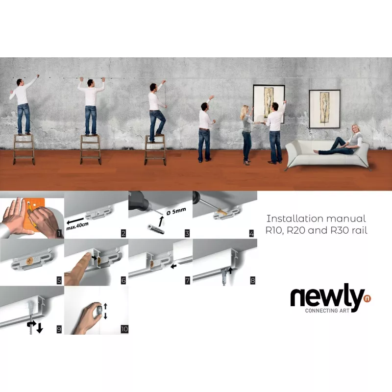 Paquete de rieles para silla R10 Newly PREMIUM Newly 3 - Cimaise Tableau 