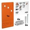 Pack of 6 Click & Connect for Mini Click (EXTRA) - picture rail hanging system ARTI TEQ 2 - Cimaise Tableau 